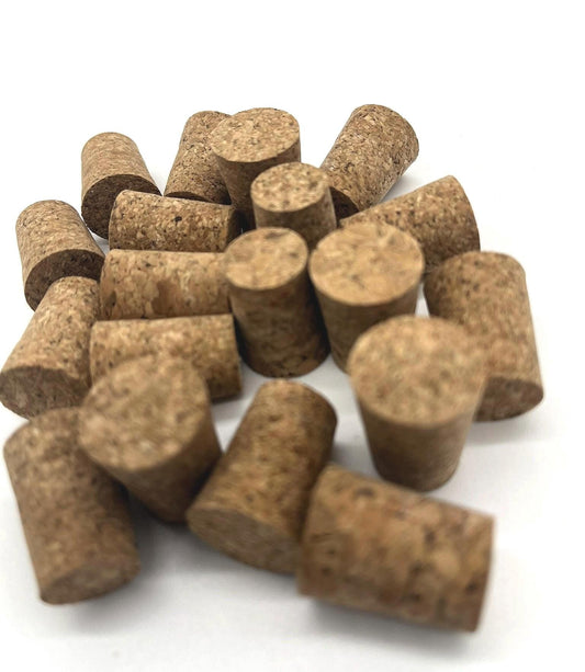Tapered Corks, Stoppers, Plugs, Reusable, Size 5, Type RL5 17.5mm x 13.5mm x 22.2mm  - will fit test tubes, small bottles,
