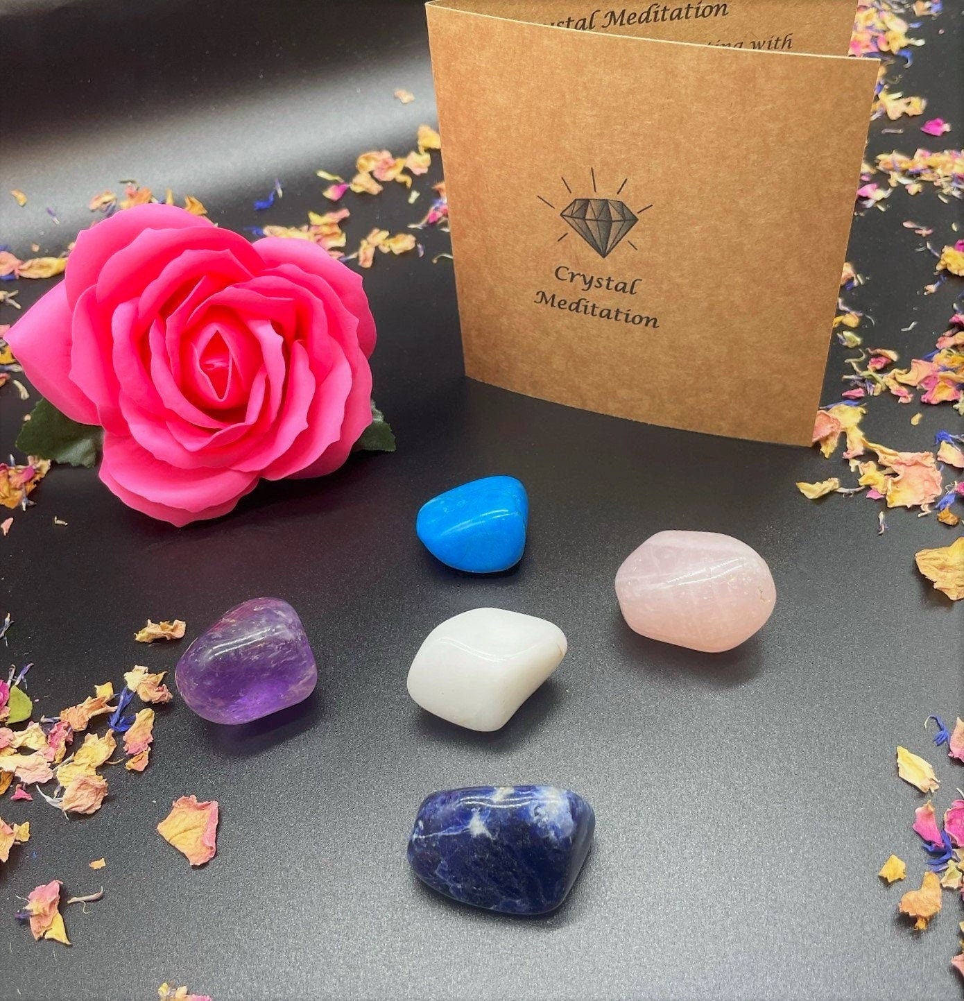 Complete Wellbeing & Tranquillity Gift Box, Wellness, Mindfulness, Self Care Hamper, Calming, Dreamcatcher, Healing Crystals, Christmas Gift