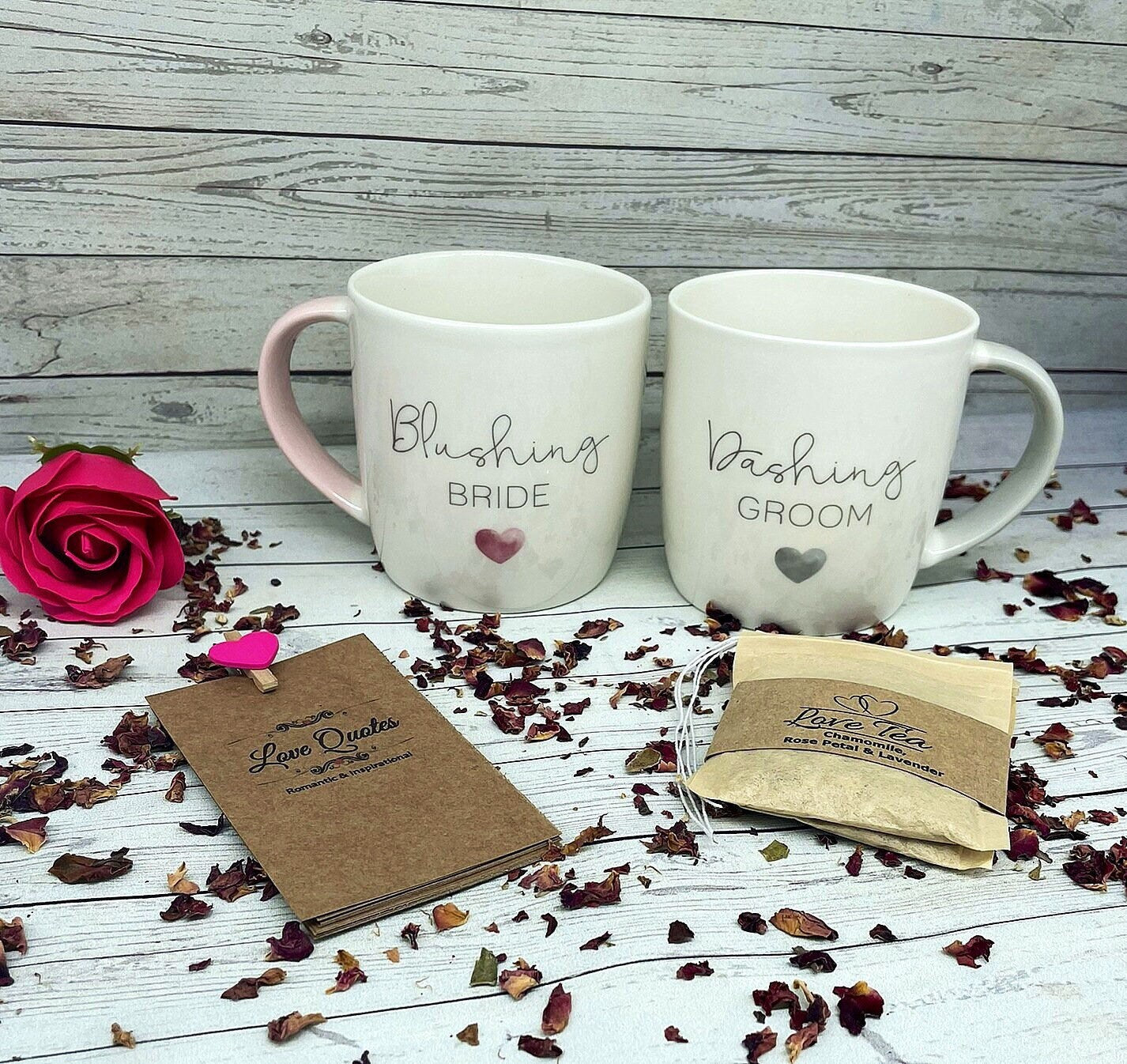 Unique Wedding/Engagement Gift Hamper, Bride & Groom Spa, Relaxation, Pampering, Crystals, Love Tea, Love Quotes, Shower Steamers,