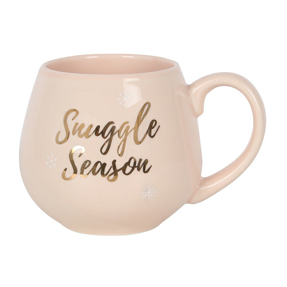 Gorgeous Pink Snuggle Season Deluxe Mug, Stocking Filler, Xmas Eve Gift, Teen Christmas Gift, Christmas Hot Chocolate, Christmas Eve