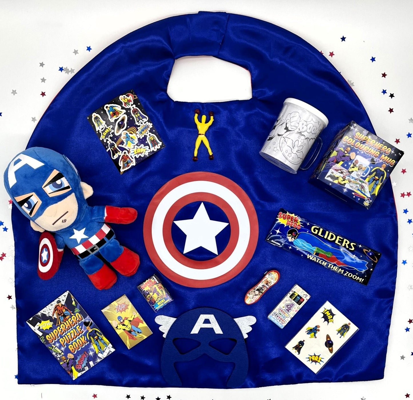 BRAND NEW The Superhero Blue Gift Box, Fun Gift for Children, Luxury Cape, Children's Birthday, Boys Gift, Dress Up, Imaginative Play,