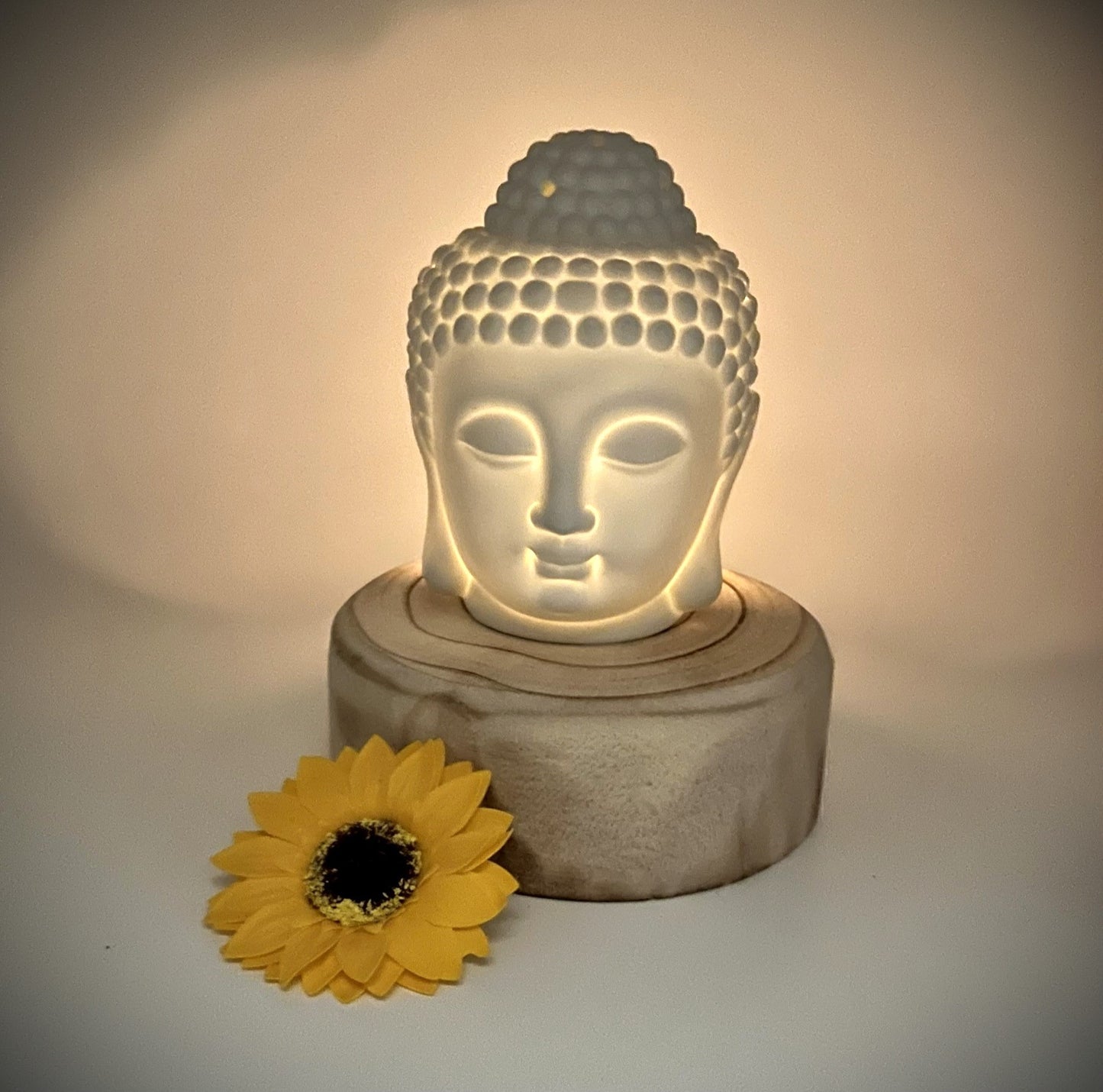 Gorgeous White Ceramic Buddha Oil Burner