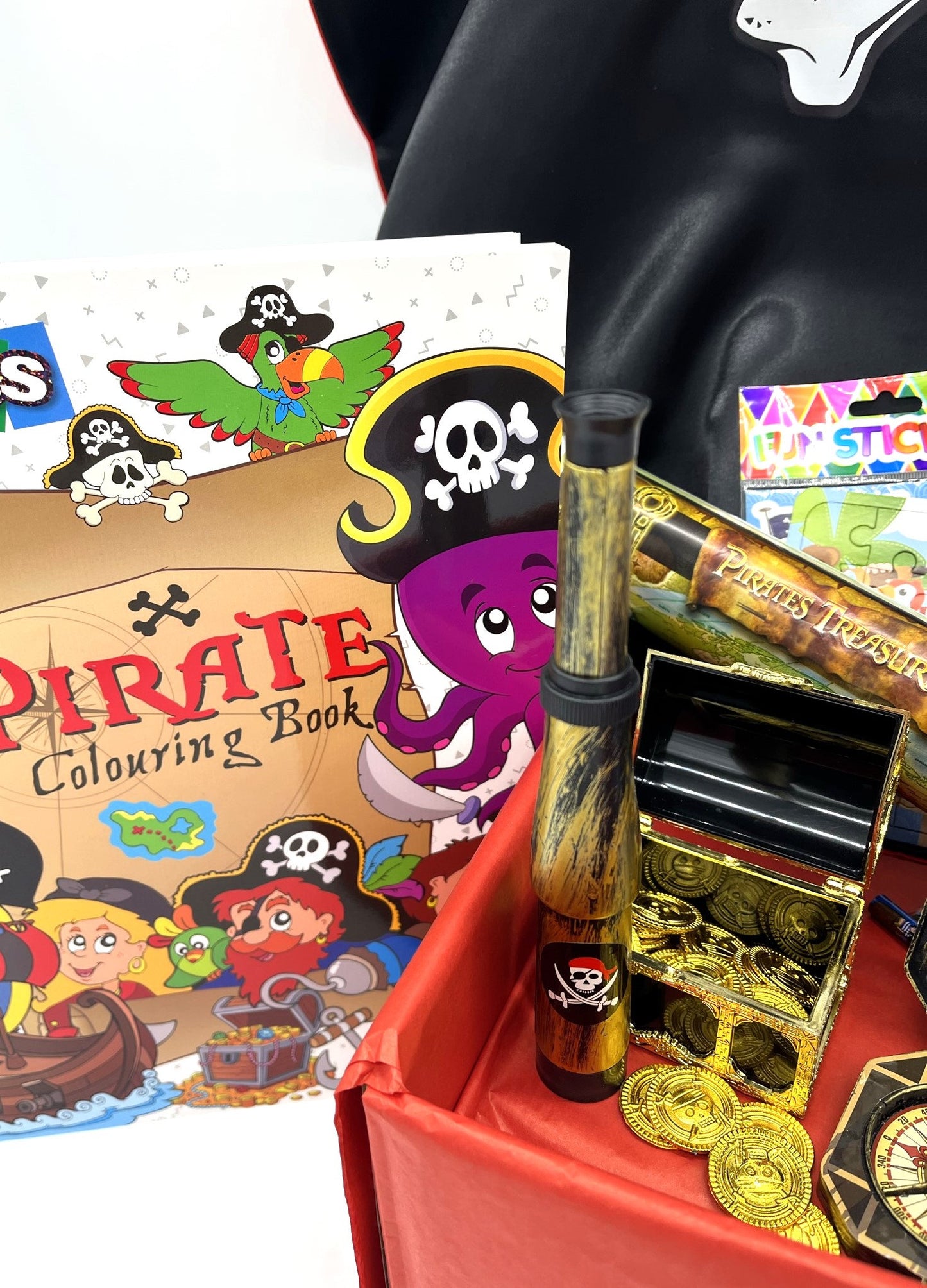 BRAND NEW The Pirate Fun Gift Box, Pirate Role Play,  Luxury Cape, Children's Birthday, Boys Gift, Dress Up, Imaginative Play, Pirate Fun,