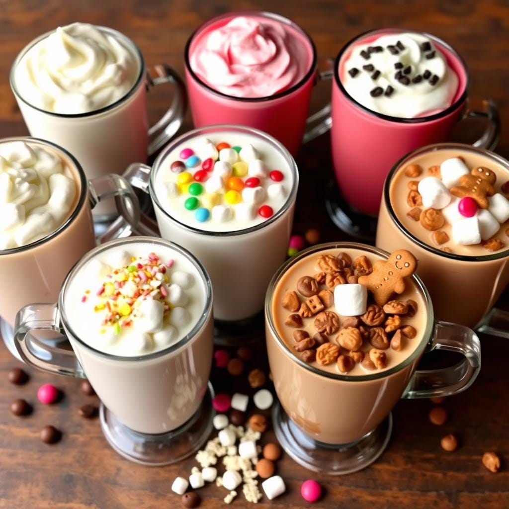 Ultimate Original Luxury Hot Chocolate Gift Box: 8 Flavours, Gourmet Toppings