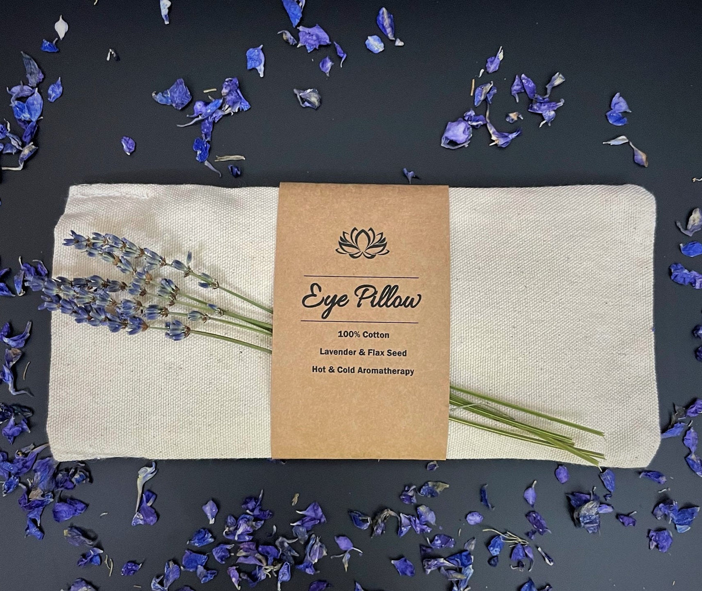 Aromatherapy Hot & Cold Lavender or Rose and Chamomile Eye Pillows,100% Cotton, Natural Lavender, Organic Flax Seed, Yoga Eye Pillow, Relax