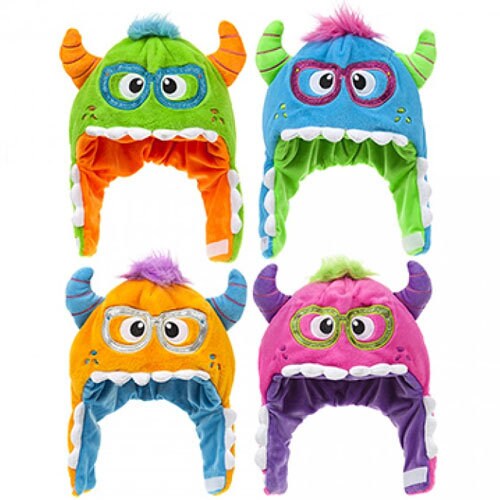 Monster Themed Personalised Gift Box, Plush Monster Hat, Boy's & Girls Gift Box, Birthday/Christmas Ages 3,4,5,6,7,8,9,10,11,12
