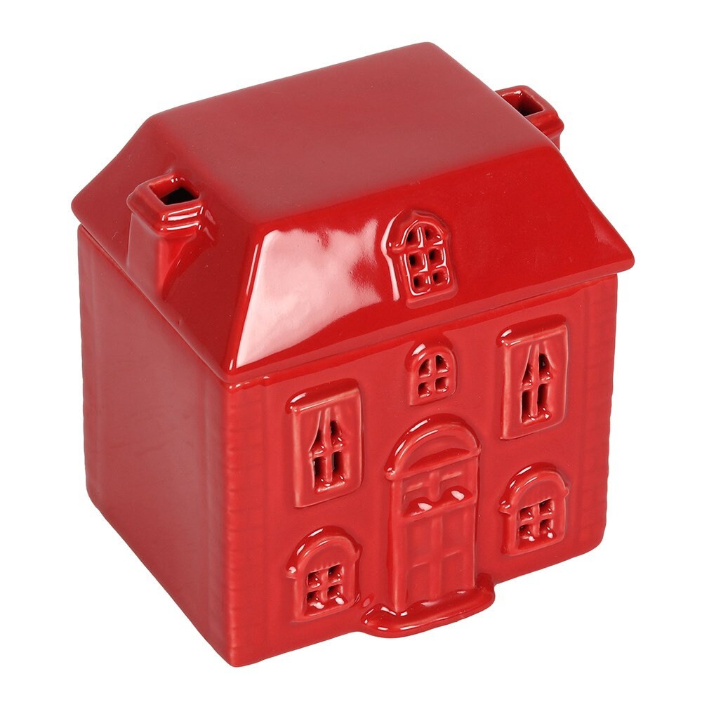 The Red Ceramic House Oil Burner