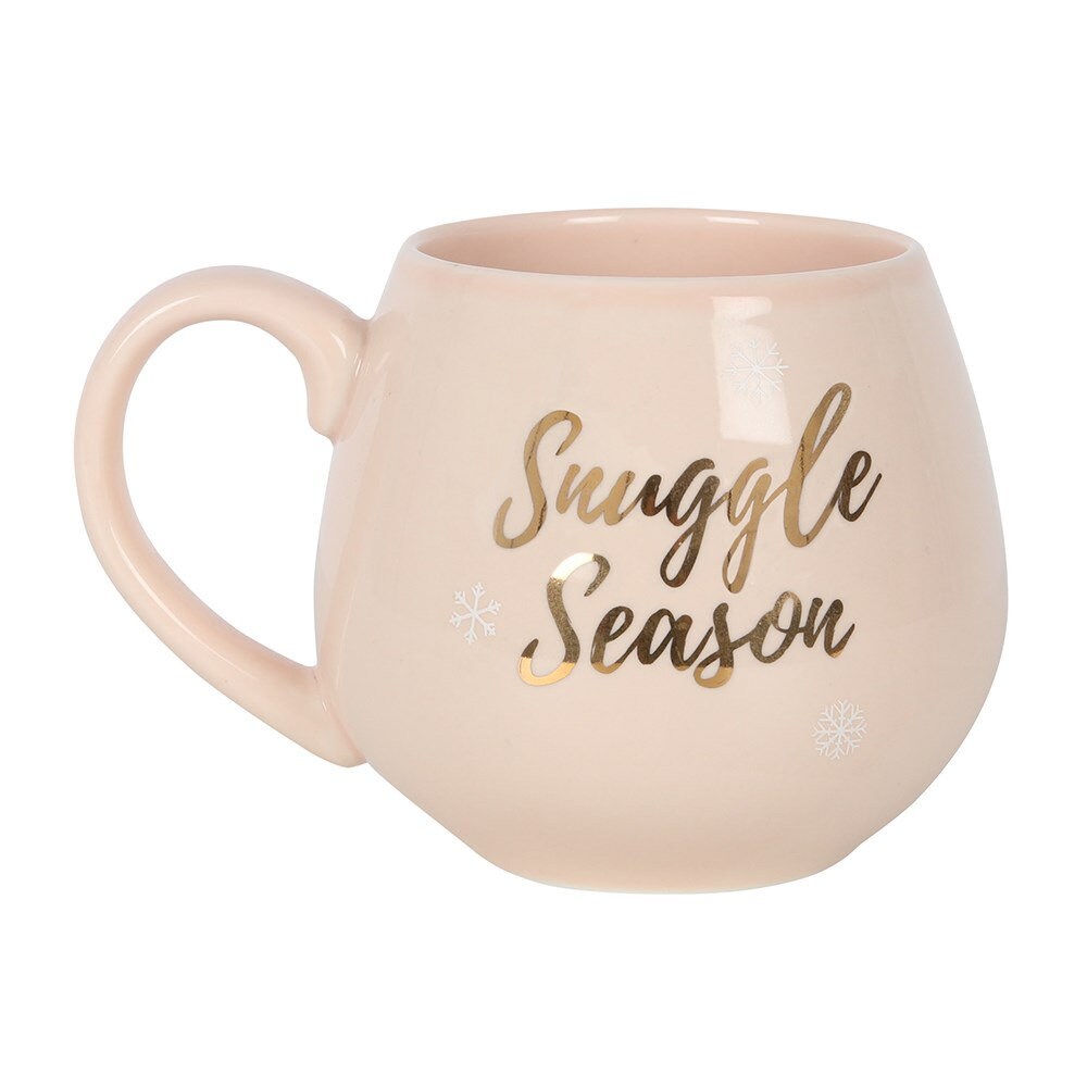 Gorgeous Pink Snuggle Season Deluxe Mug, Stocking Filler, Xmas Eve Gift, Teen Christmas Gift, Christmas Hot Chocolate, Christmas Eve