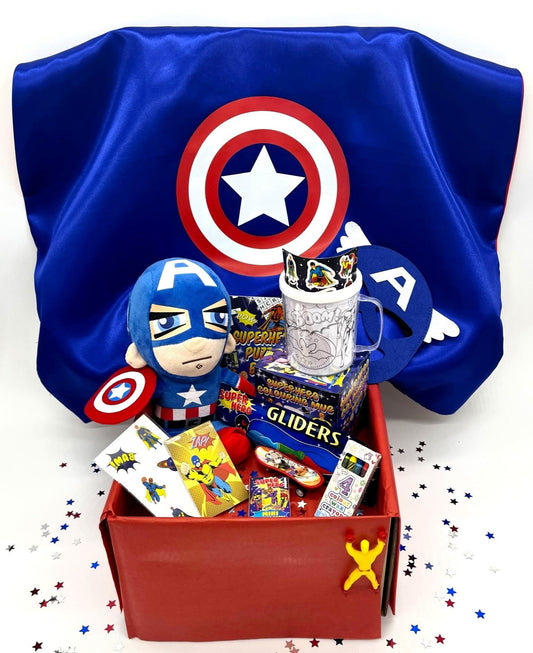 BRAND NEW The Superhero Blue Gift Box, Fun Gift for Children, Luxury Cape, Children's Birthday, Boys Gift, Dress Up, Imaginative Play,